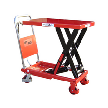 Load image into Gallery viewer, Single Manual Scissor Lift Table Raised 500KG
