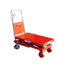 Load image into Gallery viewer, Single Manual Scissor Lift Table Lowered 500KG
